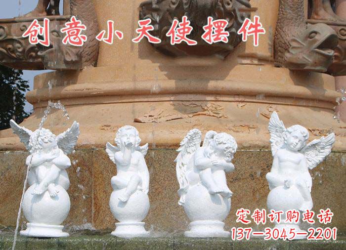 南阳中领雕塑:汉白玉小天使雕塑