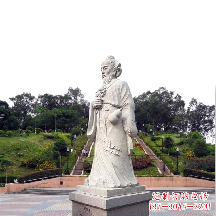 南阳张仲景石雕雕塑,精工细作,传承古代文化