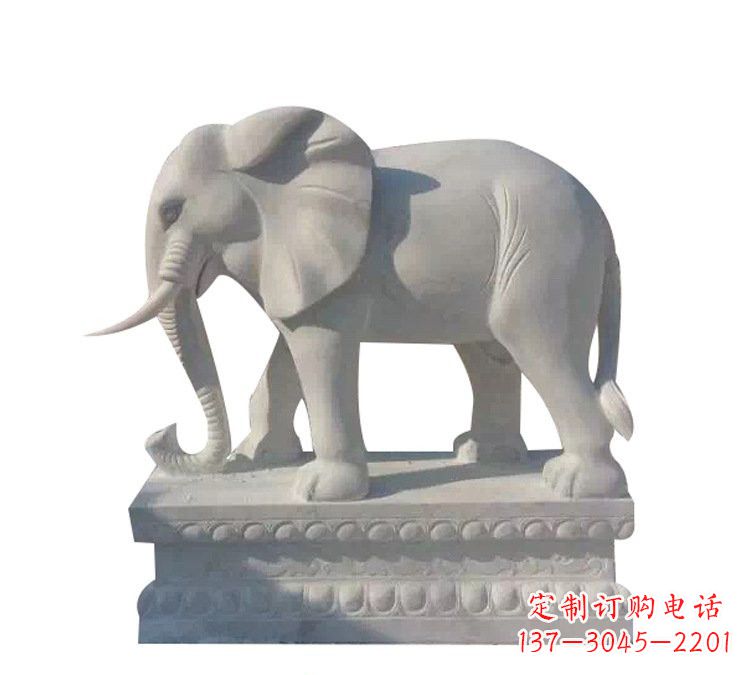 南阳精美绝伦的汉白玉大象雕塑