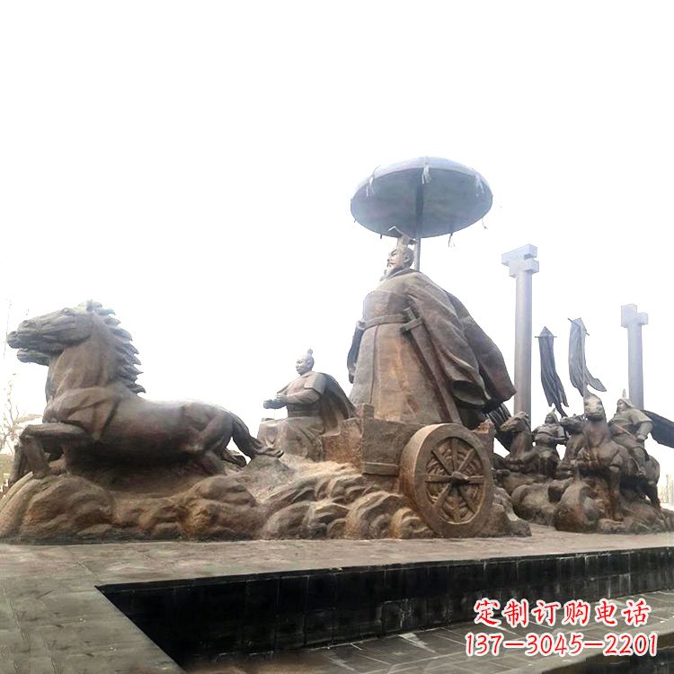 南阳中国历史传奇汉武帝铜雕塑