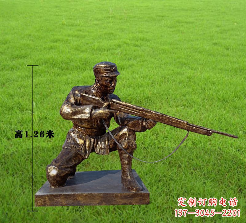 南阳纪念红军铜像,精美文物雕塑