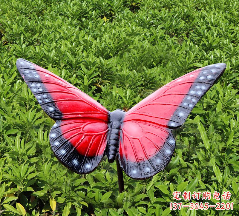 南阳红色玻璃钢树脂仿真蝴蝶插件