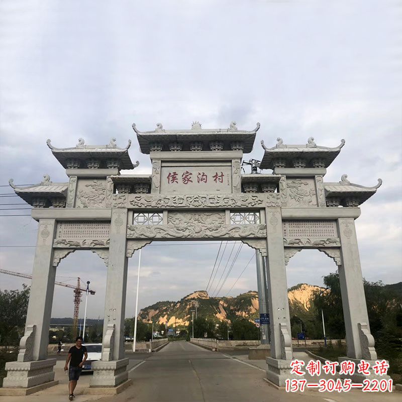 南阳精美牌坊雕塑让您的品牌更加出彩