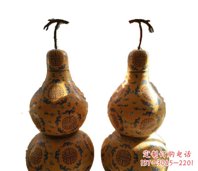 南阳传统文化精美葫芦铜雕