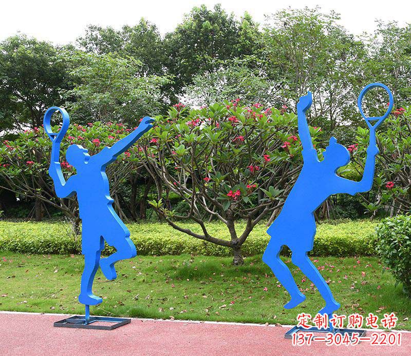 南阳不锈钢羽毛球人物雕塑