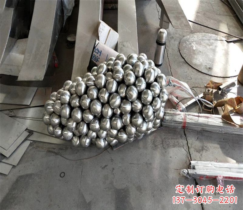 南阳户外不锈钢葡萄雕塑雕塑