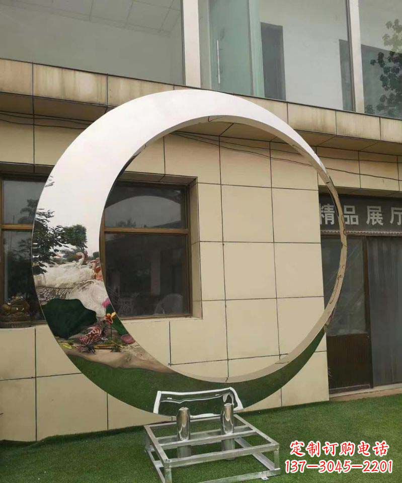 南阳完美的不锈钢圆环雕塑
