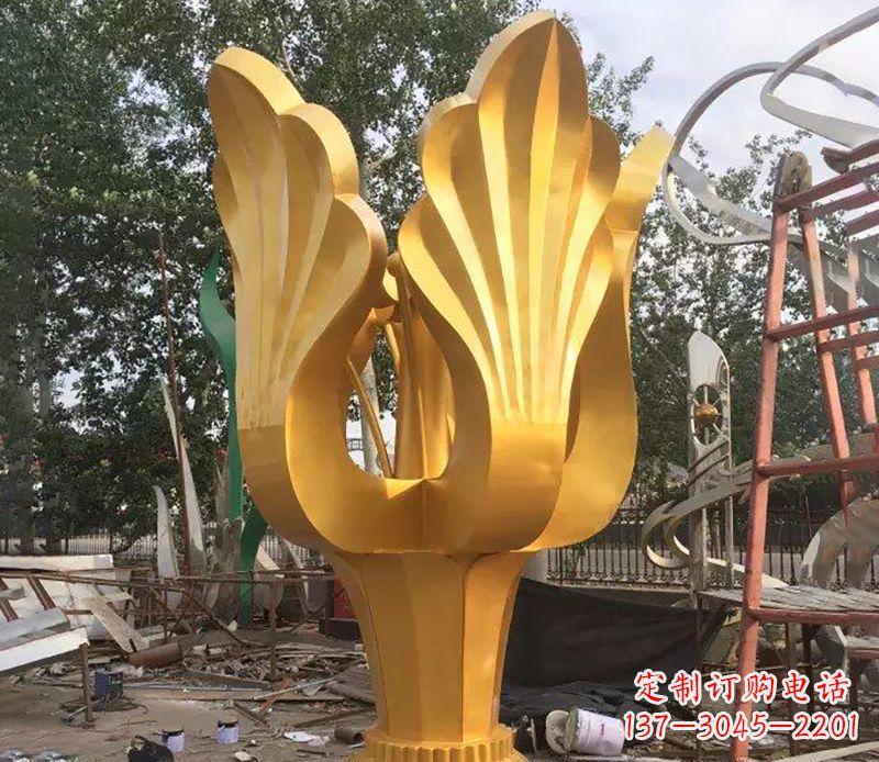 南阳精美紫荆花不锈钢雕塑