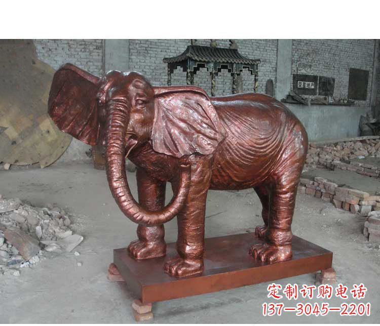 南阳艺术展现——户外大象铜雕塑