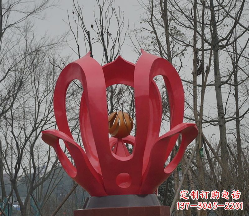 南阳巧夺天工的紫荆花雕塑