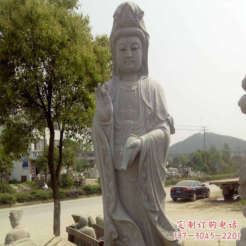 南阳中领雕塑定制--品质观音菩萨石雕