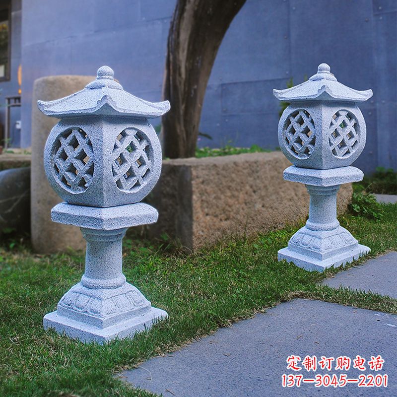 南阳花岗岩石灯笼雕塑——点缀家园,照亮晚宴