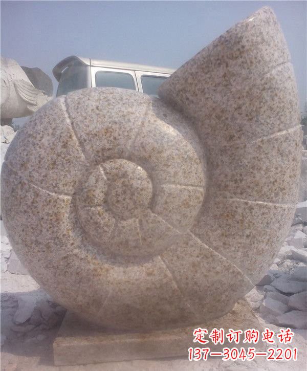 南阳花岗岩蜗牛石雕|质感细腻的蜗牛雕塑