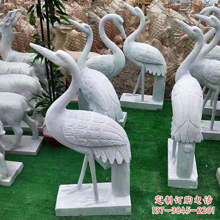 南阳花岗岩仙鹤雕塑,给您的家增添浓浓的古典风情