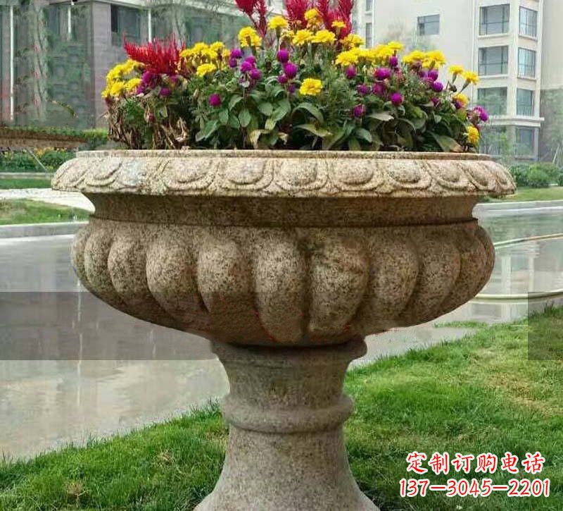南阳花岗岩小区花盆石雕,精美绝伦
