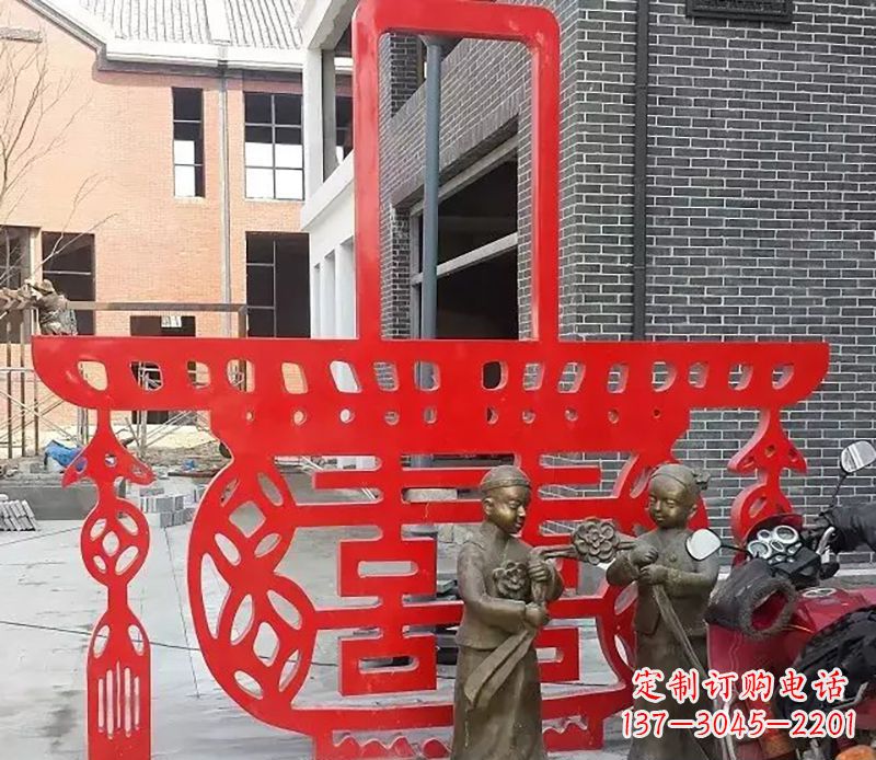 南阳历久弥新的不锈钢花篮雕塑