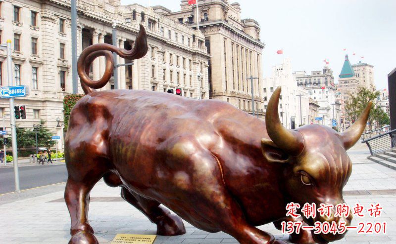 南阳华尔街牛招财牛铜雕,拥有力量的象征