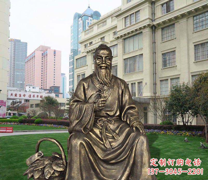 南阳精美古典——华佗古代名人铜雕