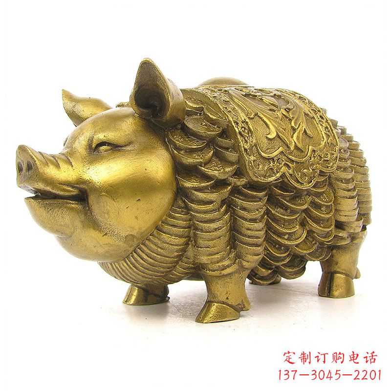 南阳欢迎招财猪,用黄铜打造新年祝福