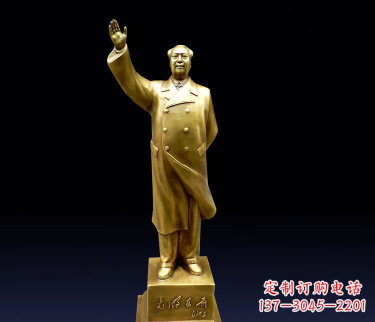 南阳挥手的主席广场铜雕景观雕塑 (2)