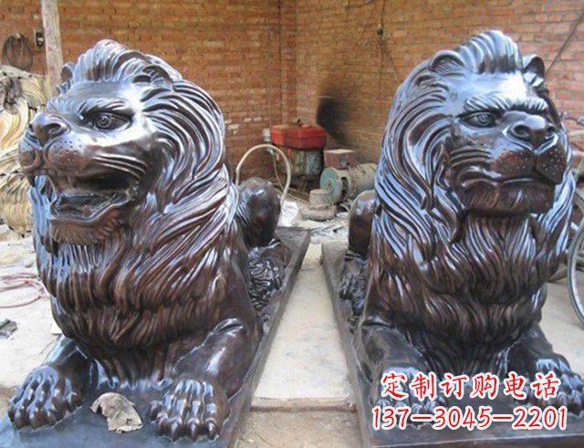 南阳汇丰狮子铜雕塑