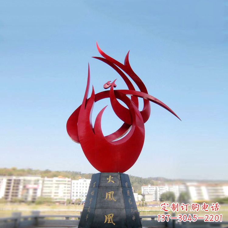南阳火凤凰不锈钢雕塑
