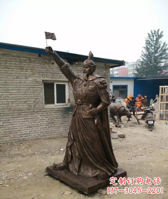 南阳将军古代人物铜雕