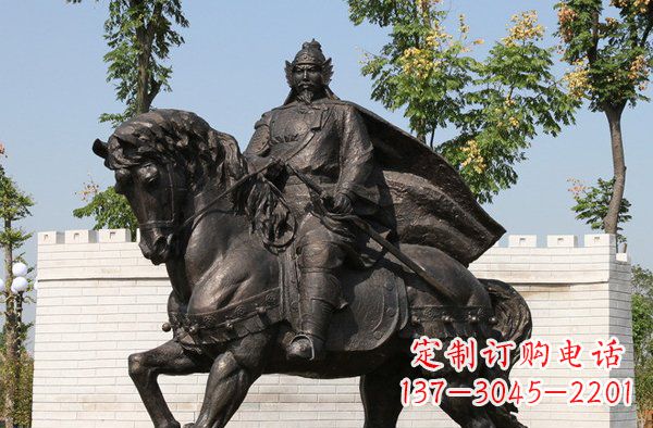南阳将军骑马古代人物铜雕