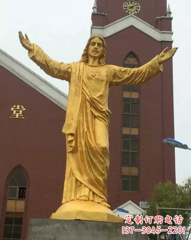 南阳教堂铸铜耶稣雕塑