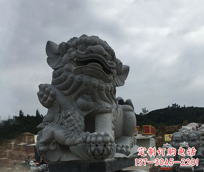 南阳南方狮子石雕,让街边景观更加美观