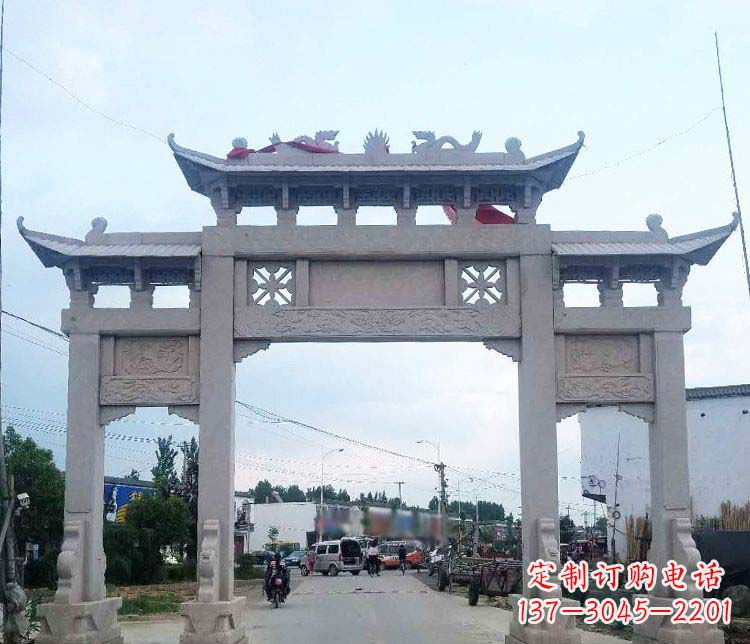 南阳中领雕塑,传承传统,卓越牌坊雕塑