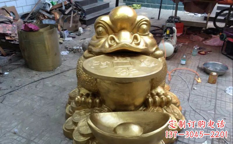 南阳铜质金蟾招财动物雕塑