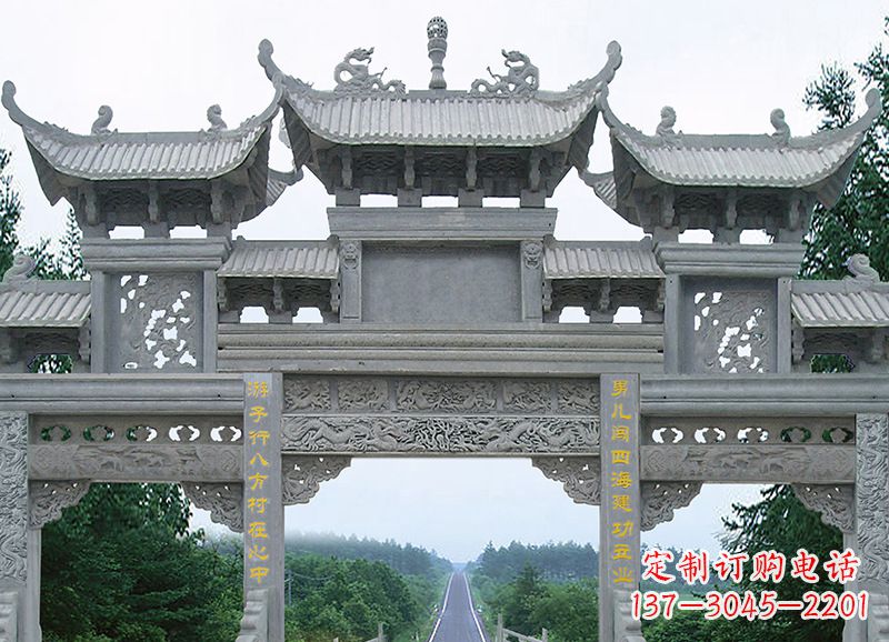 南阳追求完美的金昌石雕牌坊雕塑