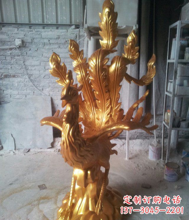 南阳金凤凰玻璃钢仿铜动物雕塑─让美丽无限盛开
