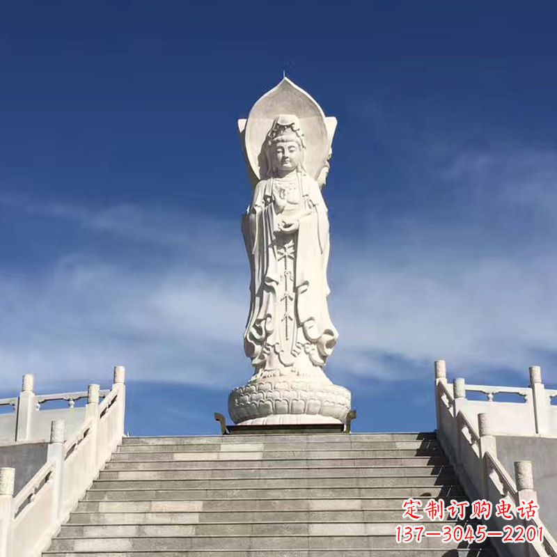 南阳专业定制三面观音石雕景观雕塑