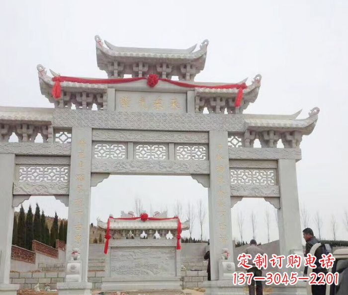 南阳中领雕塑专业定制牌坊石雕