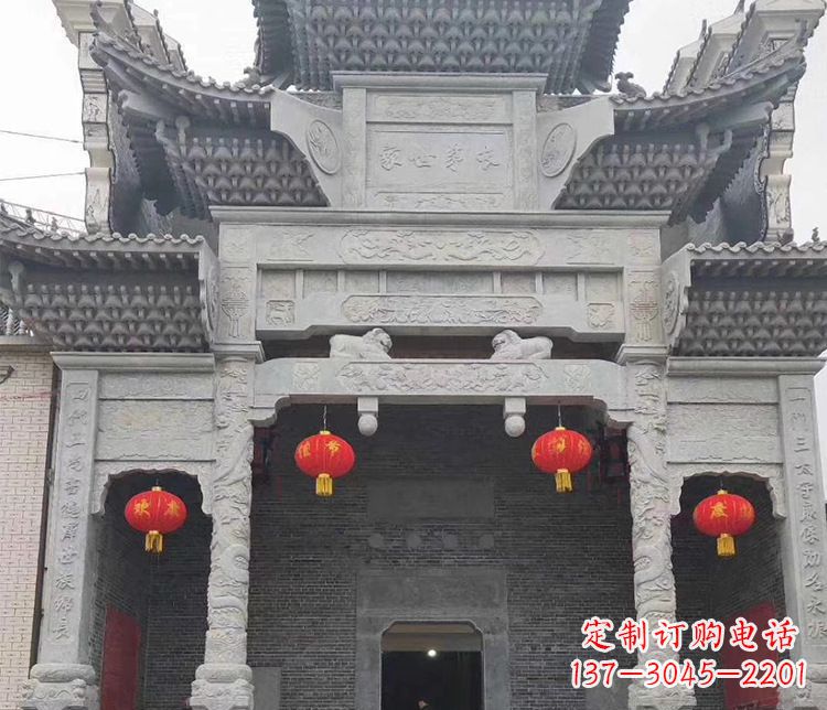 南阳中领雕塑:专业定制牌坊石雕