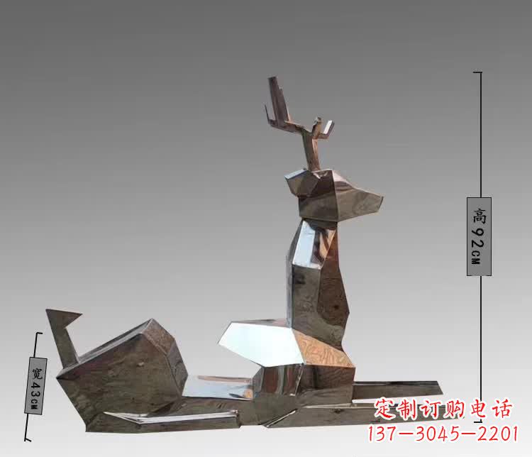 南阳中领雕塑为您带来一款全新的不锈钢梅花鹿雕…
