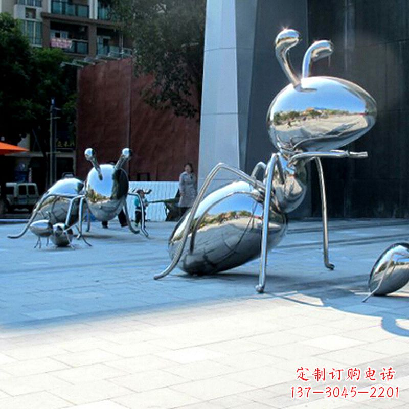 南阳优雅而不凡的蚂蚁不锈钢雕塑