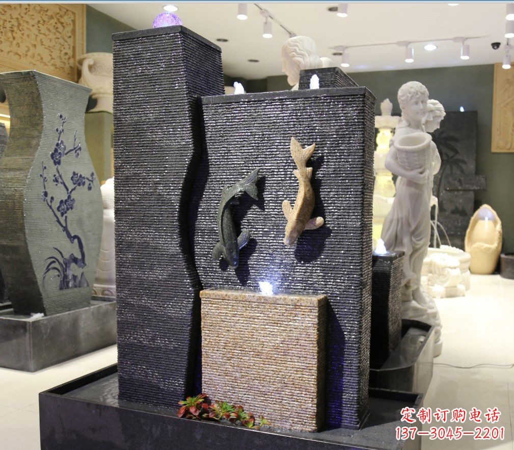 南阳九龙太子石雕喷泉
