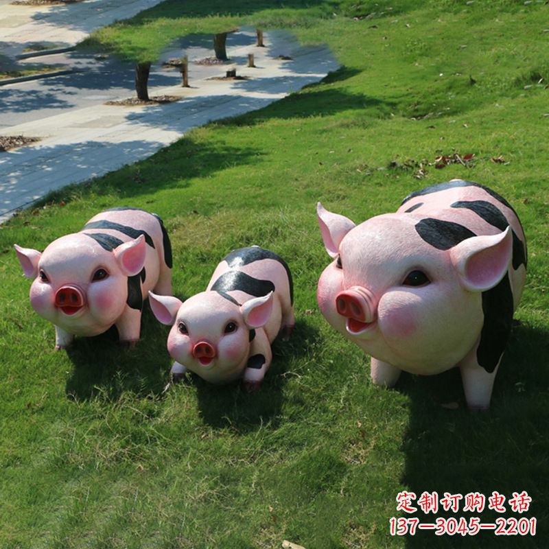 南阳全新卡通猪雕塑,为您的家居装饰带来活力