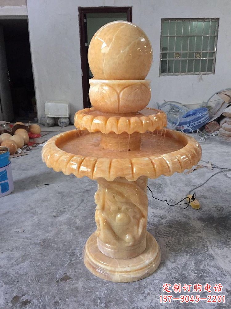 南阳品位客厅的福气——风水球雕塑