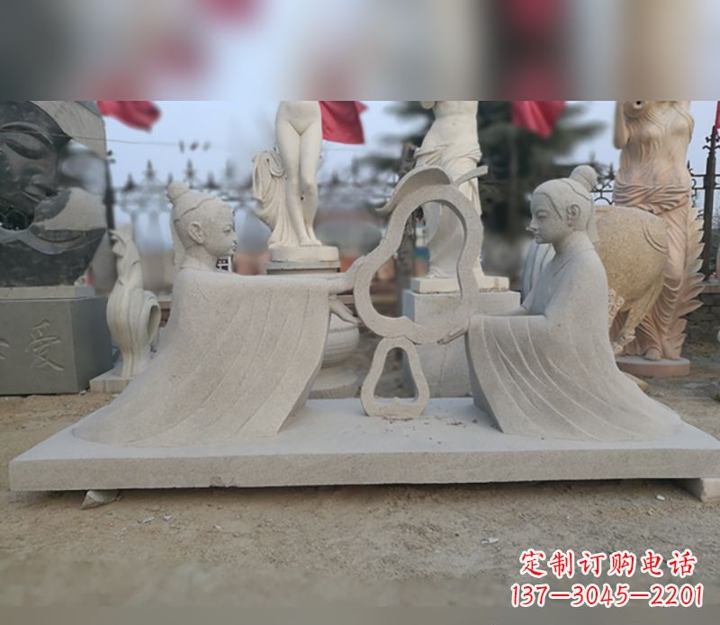 南阳孔融让梨石雕