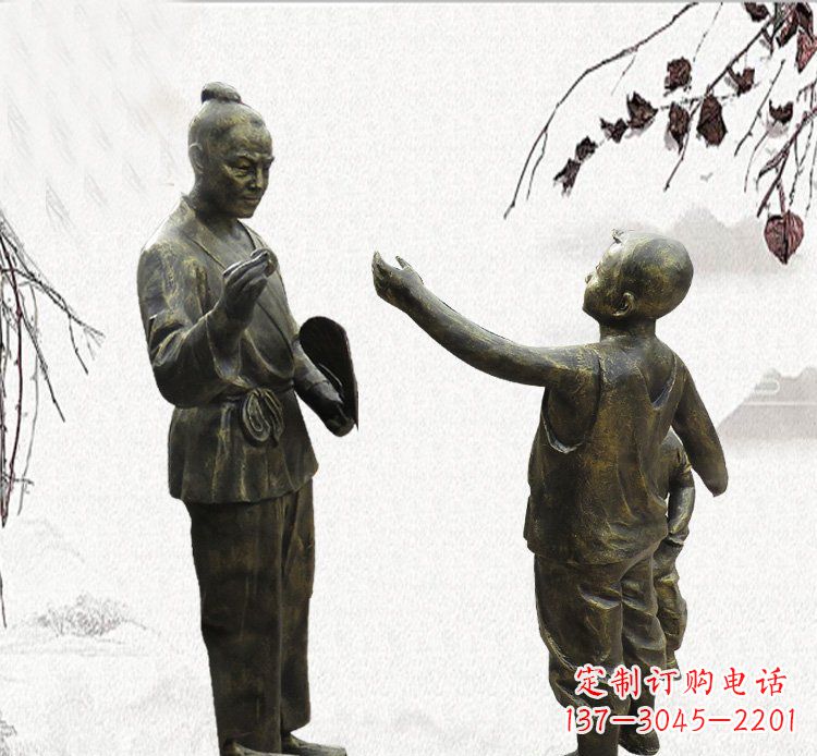 南阳孔融让梨铜雕,专业定制高品质