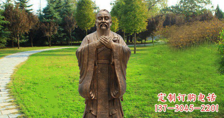 南阳传承中国历史文化,具有永恒魅力的孔子公园铜雕