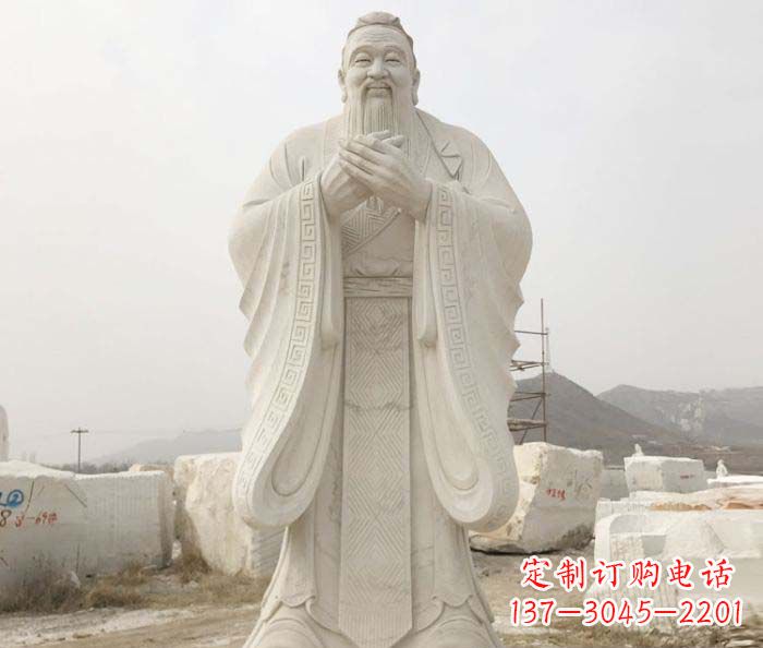 南阳孔子古代名人石雕