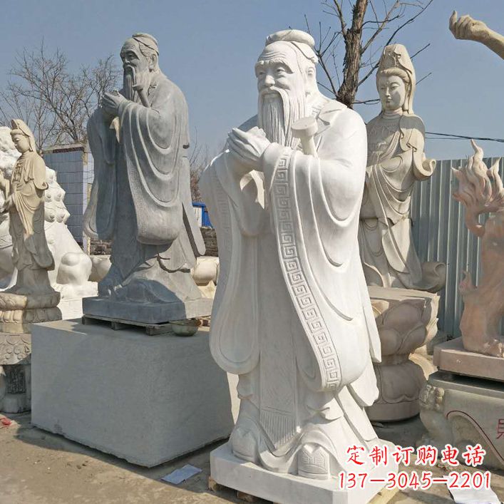 南阳孔子铜雕