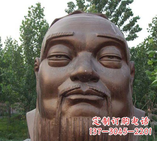 南阳中领雕塑致敬孔子,精美高雅的孔子铜雕头像