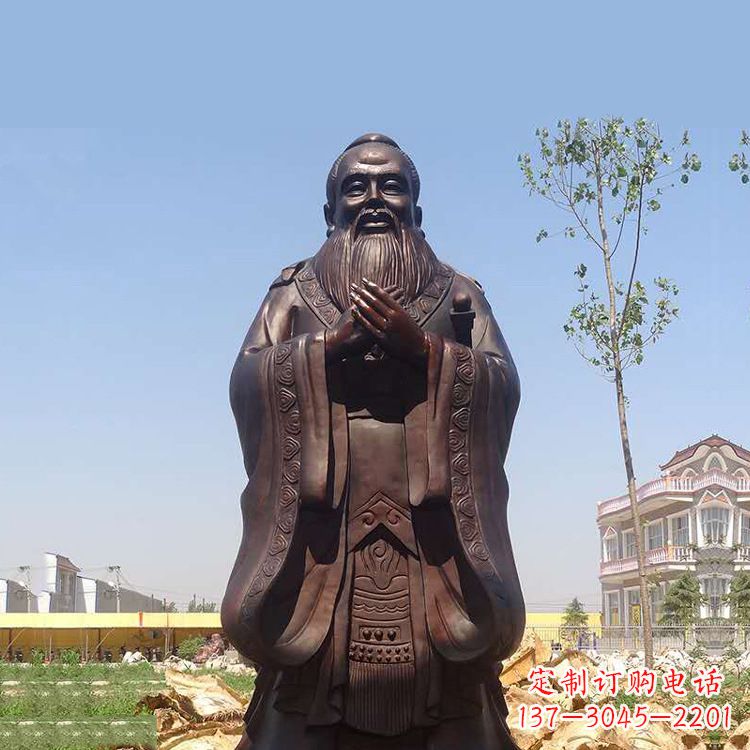 南阳孔子铜雕塑,传承中华文化的传奇精品