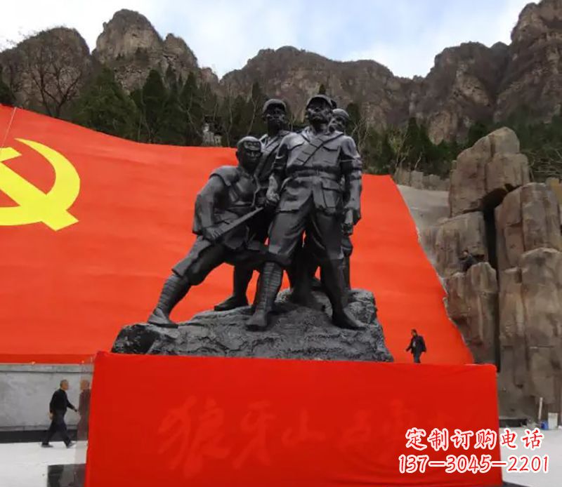 南阳狼牙山五壮士烈士铜雕